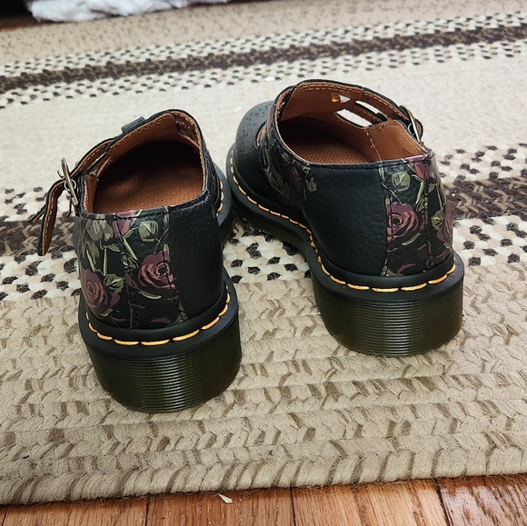 Dr. Martens 8065 Floral Black Mary Jane Shoes - Picture 9 of 12